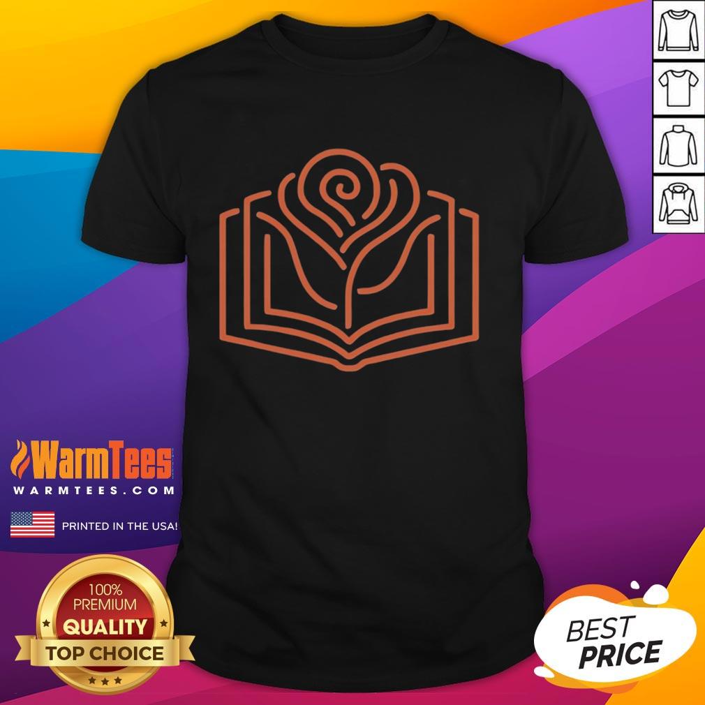 Hot Neon Rose In The Books T-Shirt
