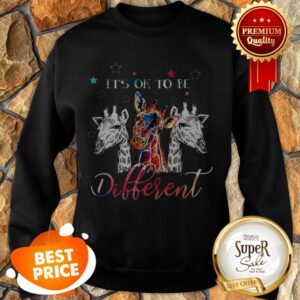 Alternative view of Nice Giraffes It’s Ok To Be Different Colors Shirt