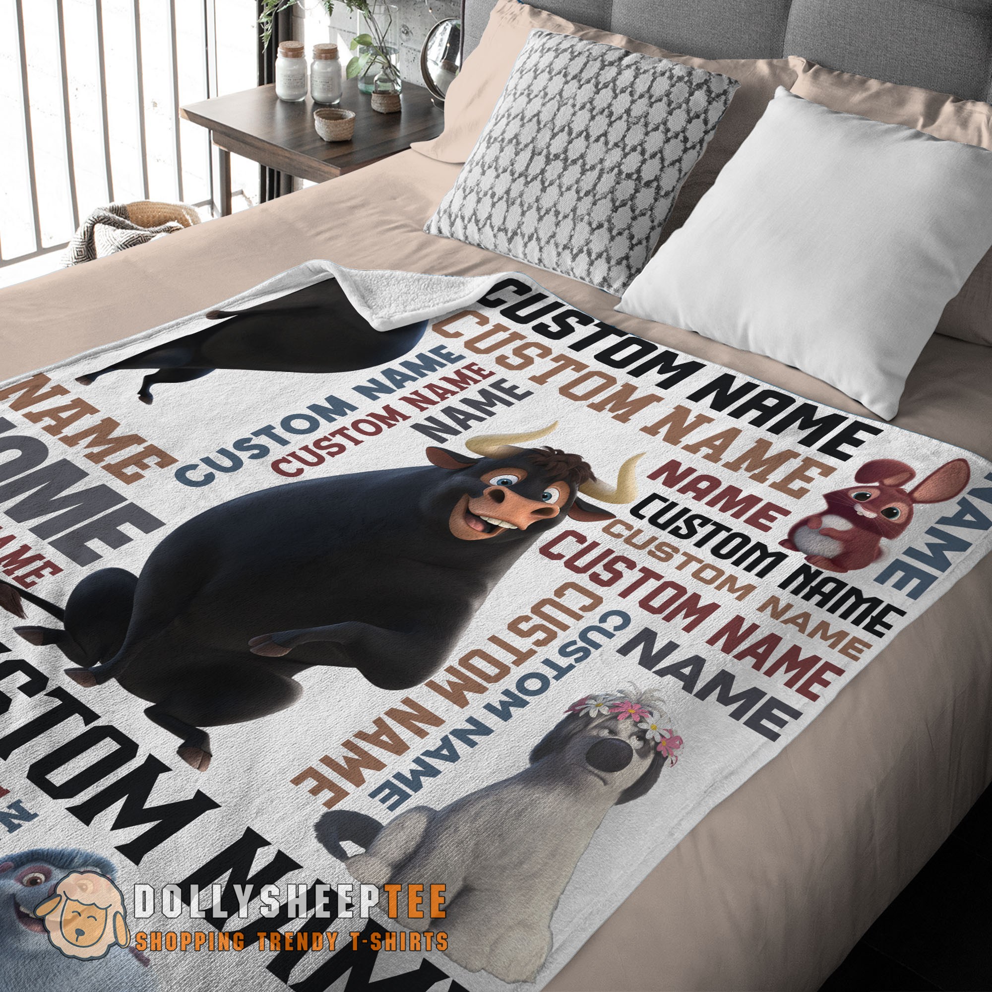 Perfect Ferdinand The Bull And Friends Blanket Fleece Customized Blanket - Image 3
