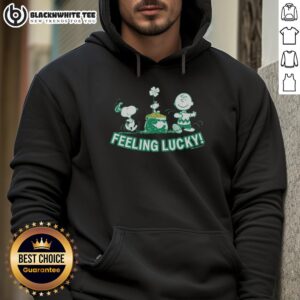 Alternative view of Top Peanuts Snoopy Feeling Lucky T-Shirt