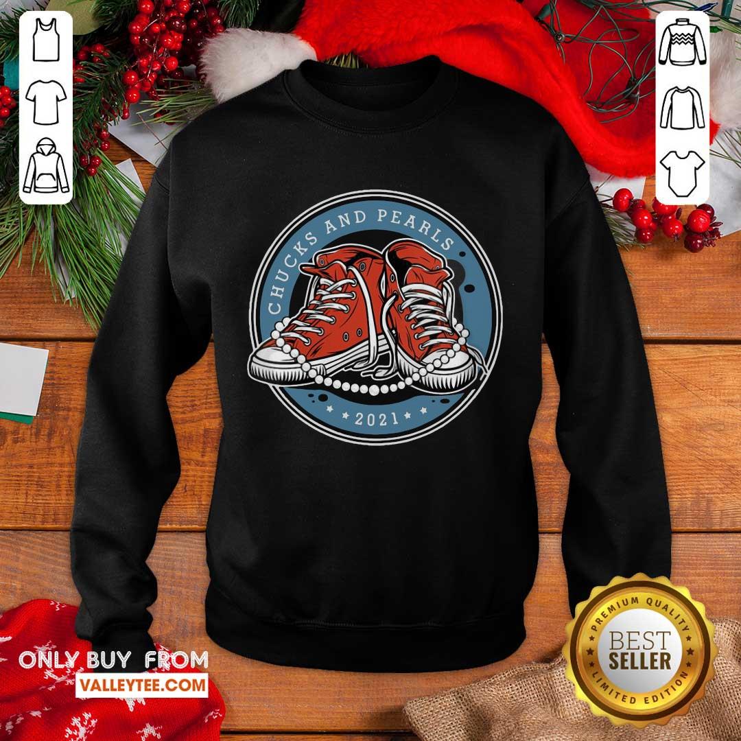 Attractive Sneakers Kamala Harris Chucks And Pearls 2021 Shirt - Image 5
