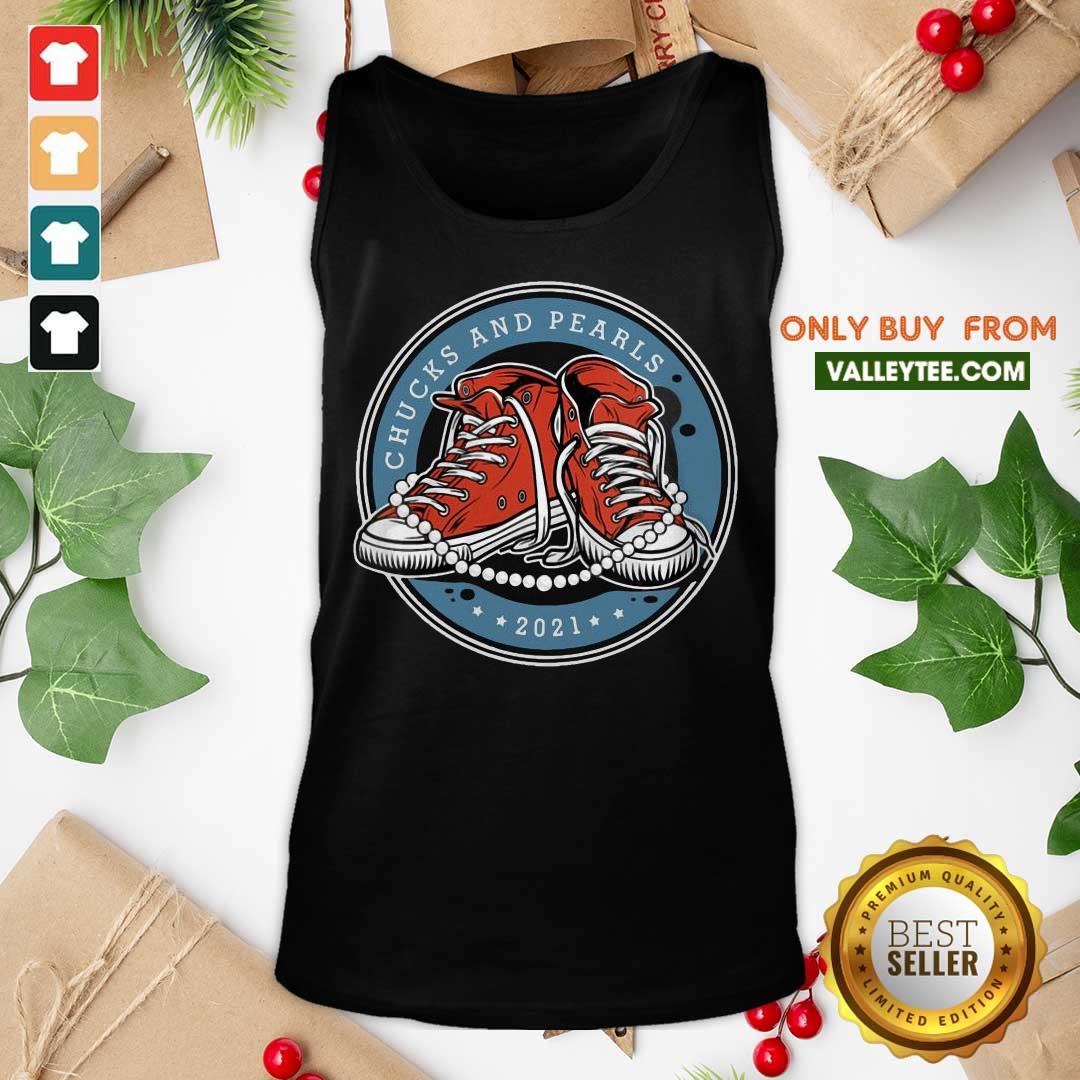Attractive Sneakers Kamala Harris Chucks And Pearls 2021 Shirt - Image 4