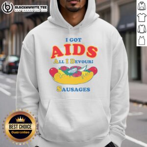 Alternative view of Awesome I Got Aids All I Devour Sausages T-Shirt