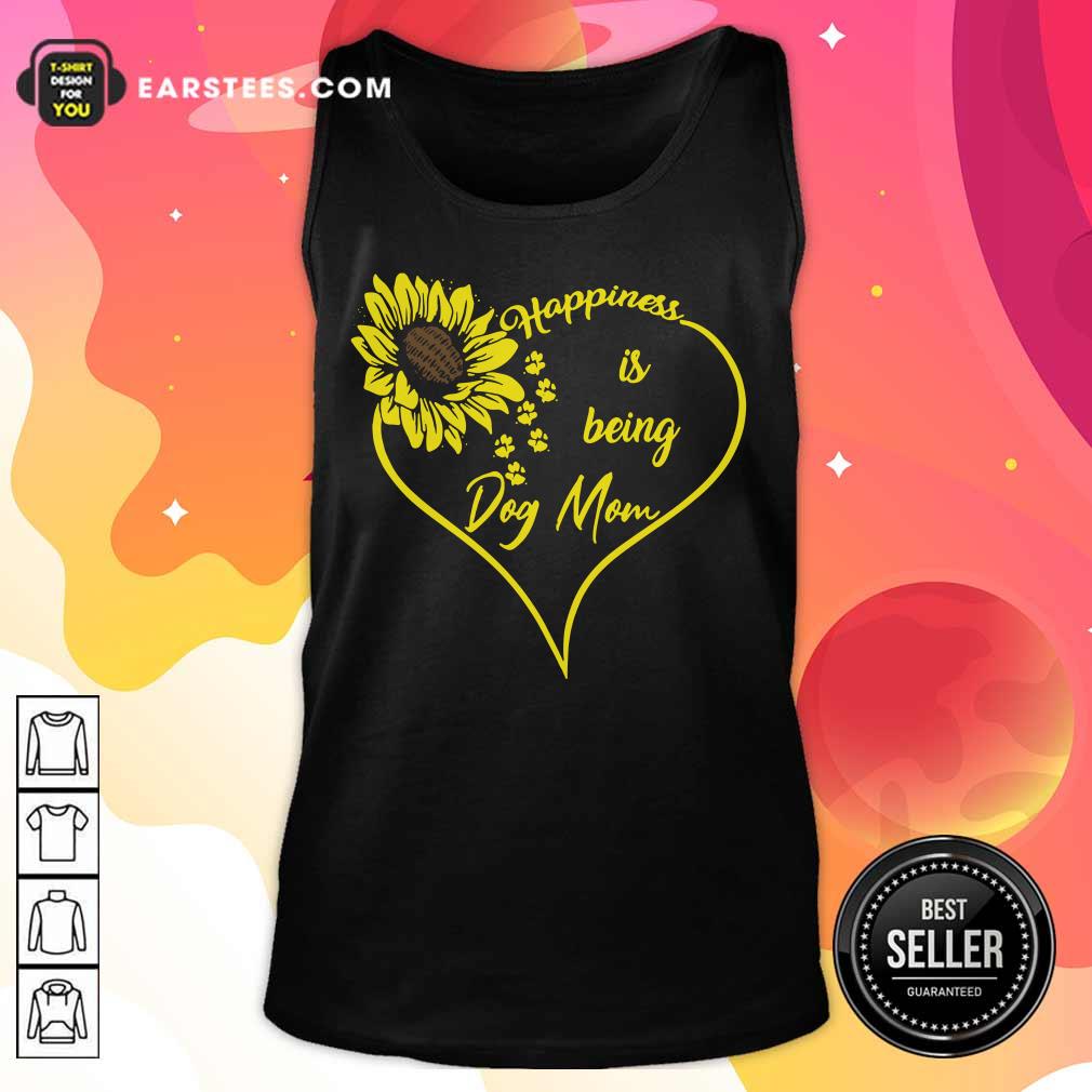 Heart Sunflower Happiness Is Being Dog Mom Shirt - Image 2