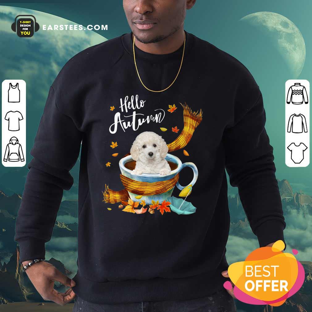 Hello Autumn White Toy Poodle Shirt - Image 3