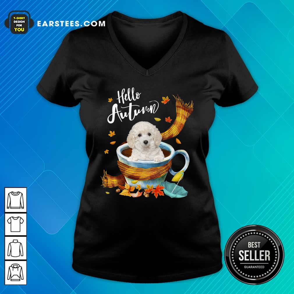 Hello Autumn White Toy Poodle Shirt - Image 5