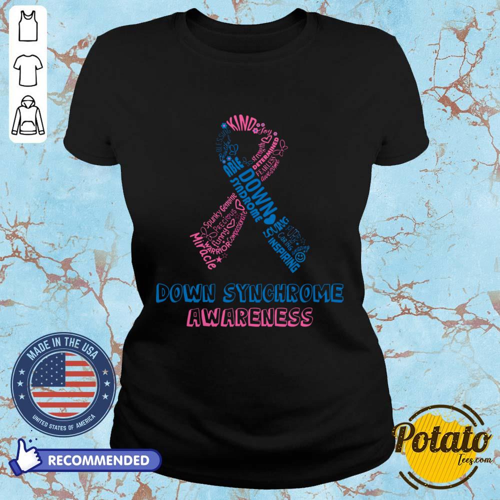 Down Syndrome Awareness Loving Caring Inspiring Shirt - Image 3