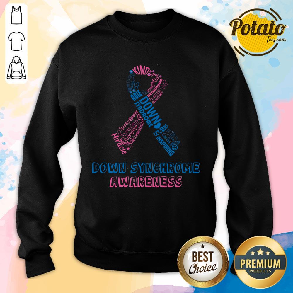 Down Syndrome Awareness Loving Caring Inspiring Shirt - Image 2