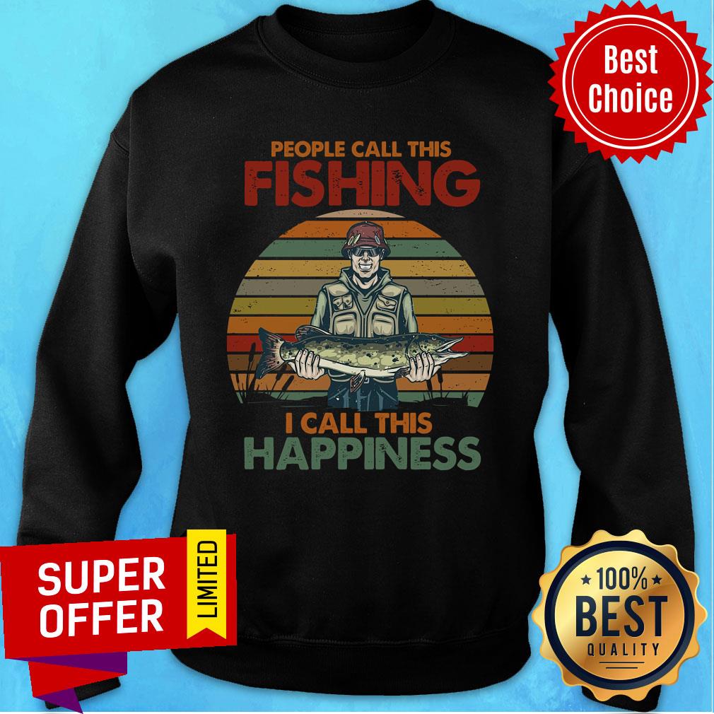 Fishing I Call This Happiness Vintage Shirt - Image 5