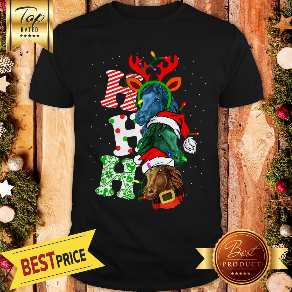 Ho Ho Ho Horse Reindeer Christmas Santa Laugh Shirt