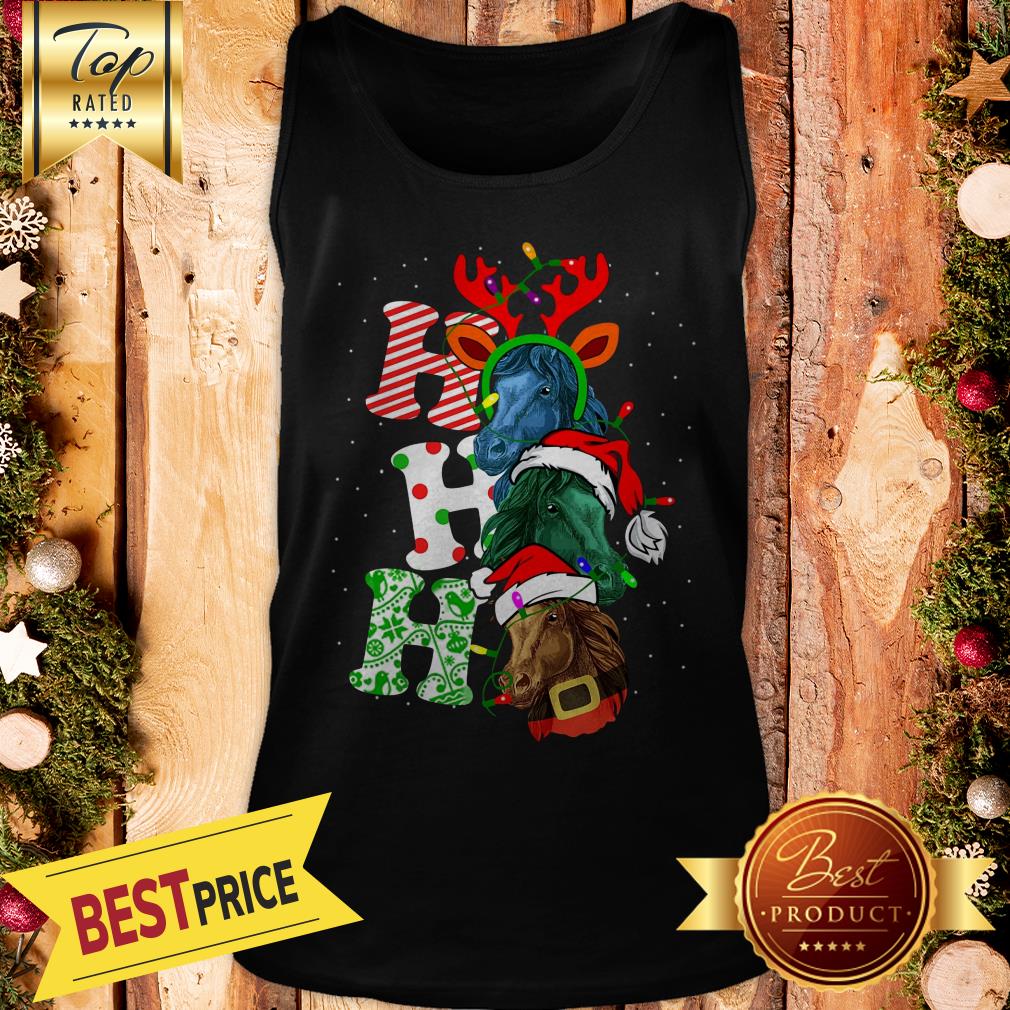 Ho Ho Ho Horse Reindeer Christmas Santa Laugh Shirt - Image 3