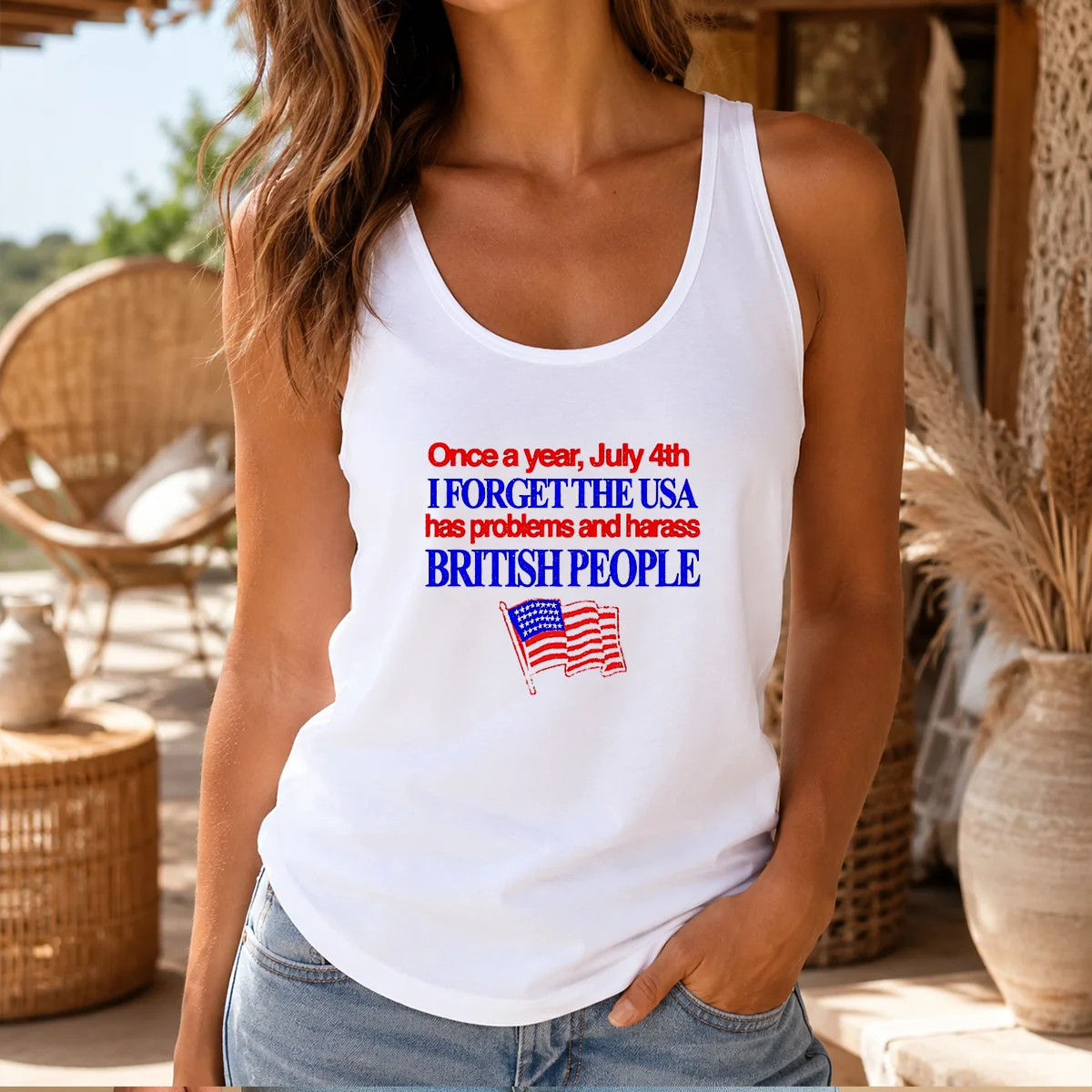 Premium July 4th I Forget USA Has Problems And Harass British People Shirt - Image 3