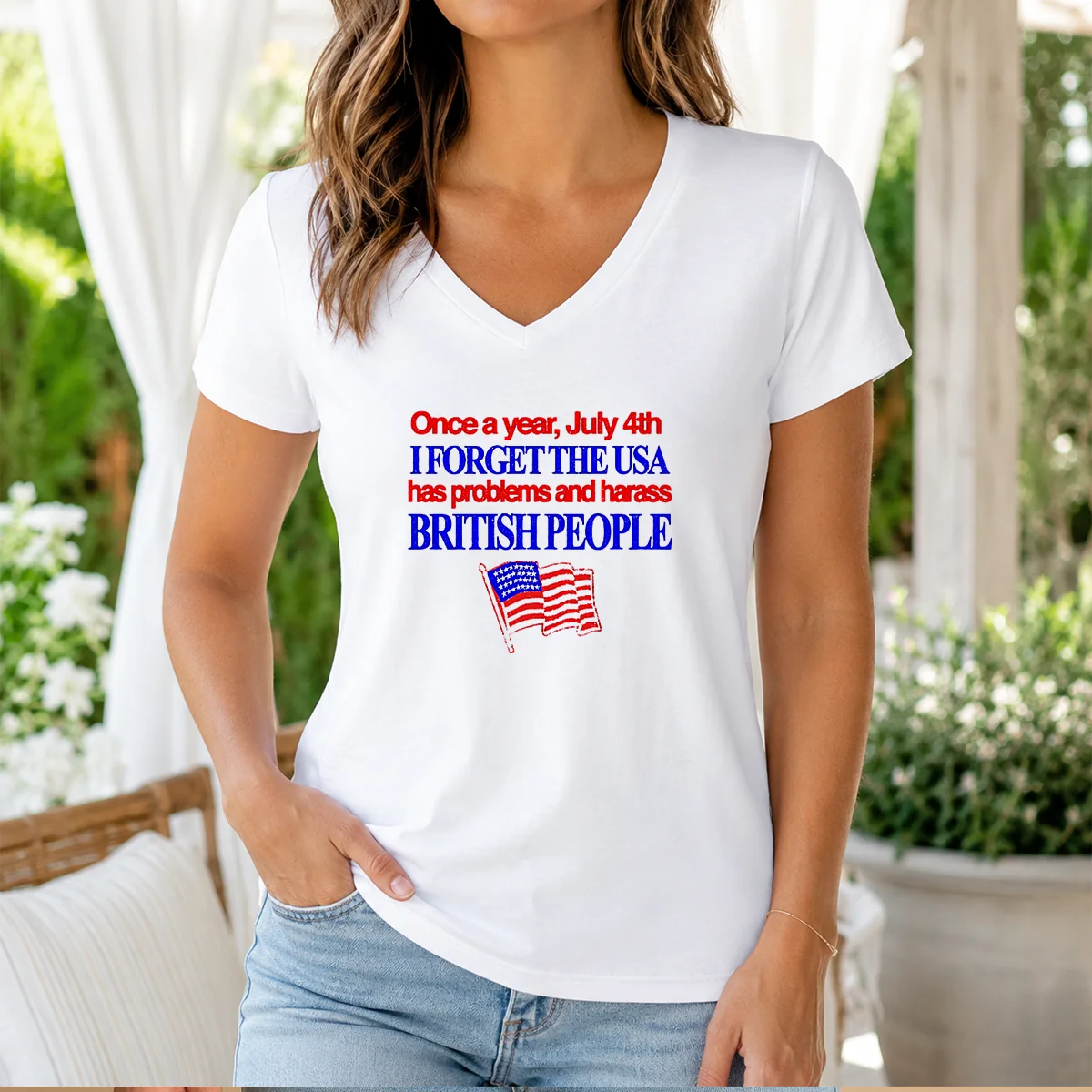 Premium July 4th I Forget USA Has Problems And Harass British People Shirt - Image 2