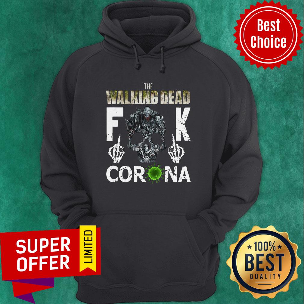Awesome The Walking Dead Fuck Corona Skull Shirt - Image 3
