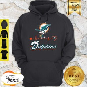 Alternative view of Cute Snoopy Miami Dolphins Logo Heartbeat Shirt