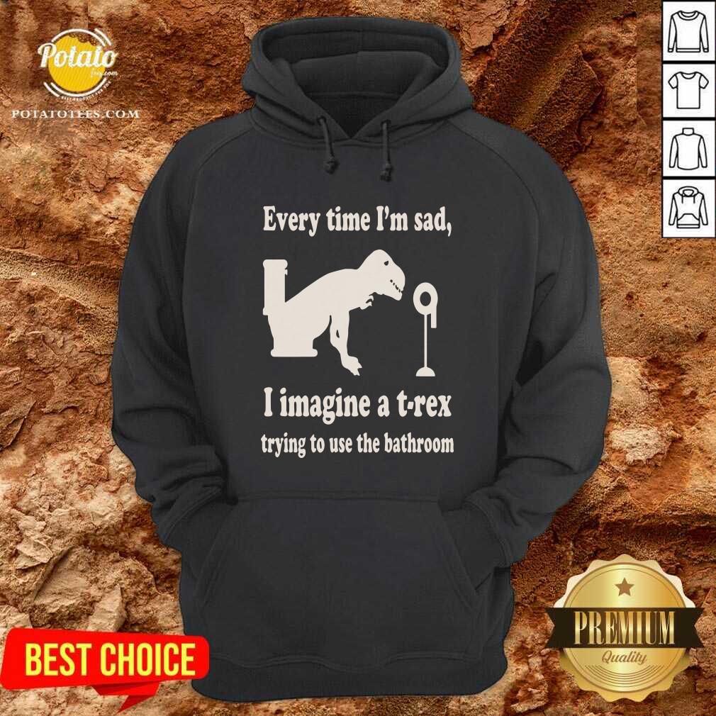 Every Time Im Sad I Imagine A TRex Trying To Use The Bathroom Shirt - Image 5