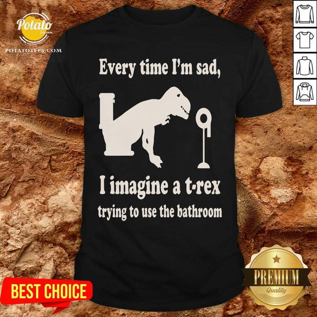 Every Time Im Sad I Imagine A TRex Trying To Use The Bathroom Shirt