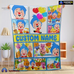 Official Plim Plim & Friends Collage Blanket Fleece Customized Blanket