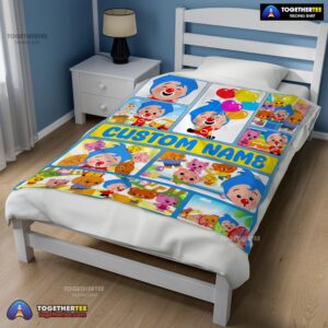Alternative view of Official Plim Plim & Friends Collage Blanket Fleece Customized Blanket