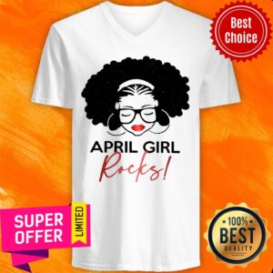 Alternative view of Funny Birthday Girl April Girl Rocks Shirt