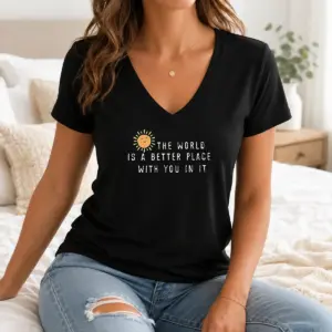 Alternative view of Original The World Is A Better Place With You In It Shirt