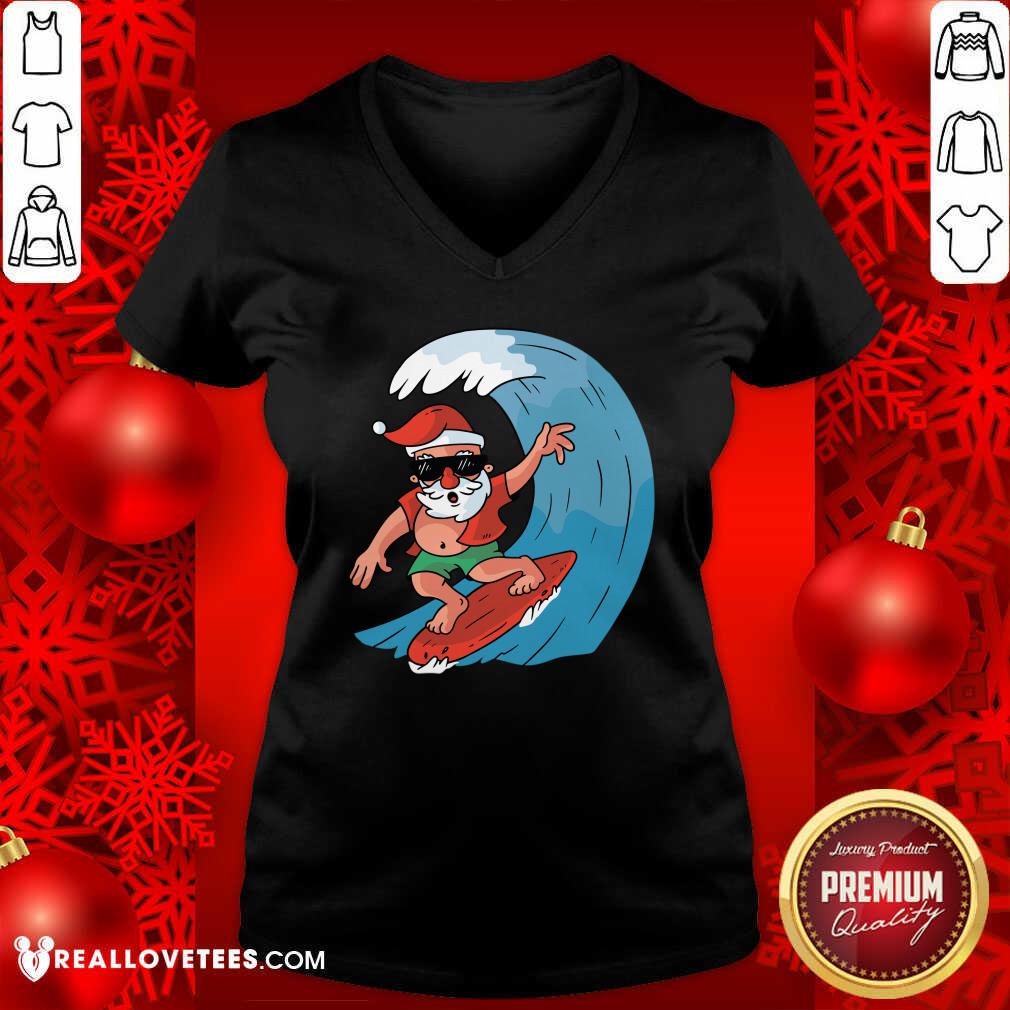 Po Santa Surfing Christmas Shirt - Image 5