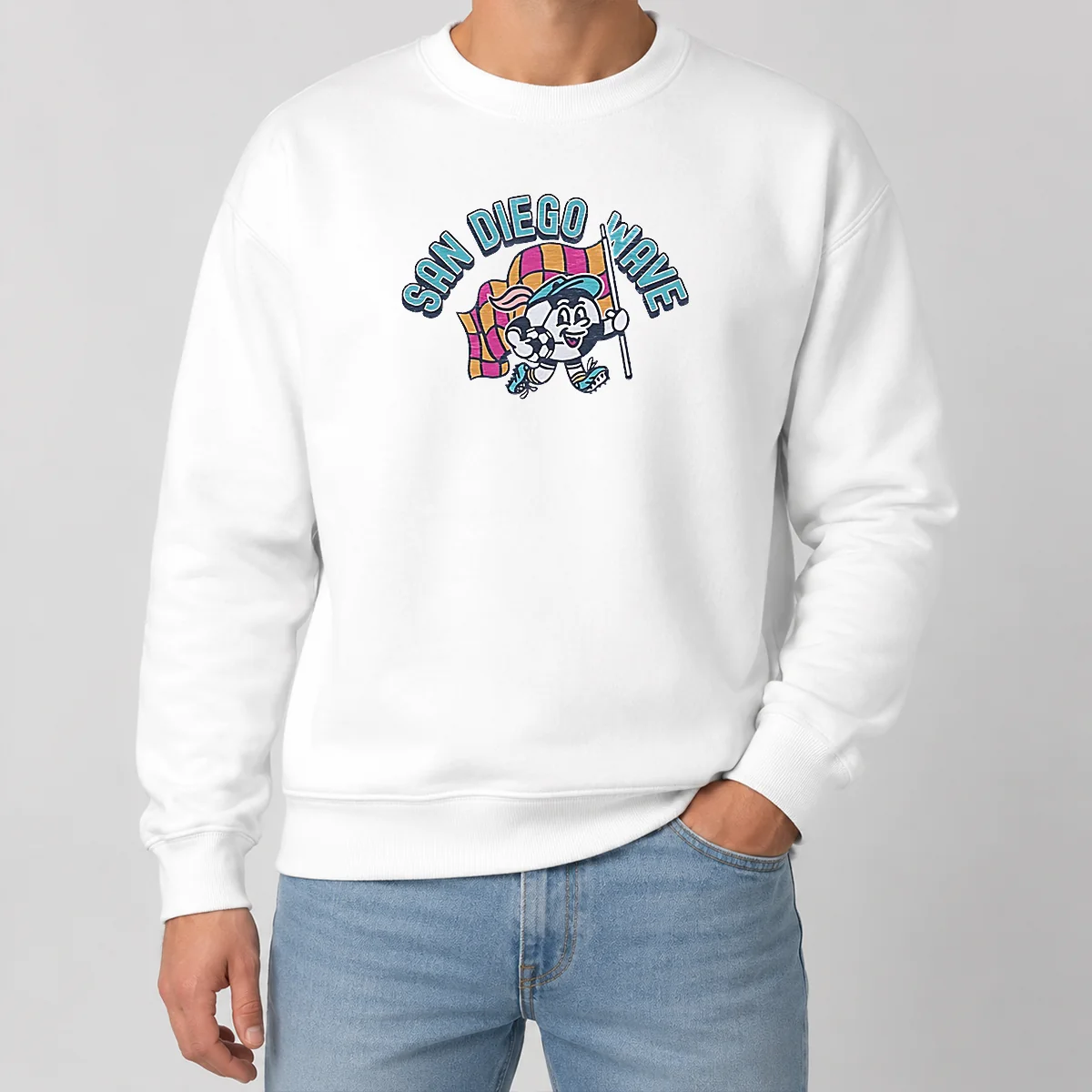 Premium San Diego Wave Mascot Soccer Ball Character Shirt - Image 7