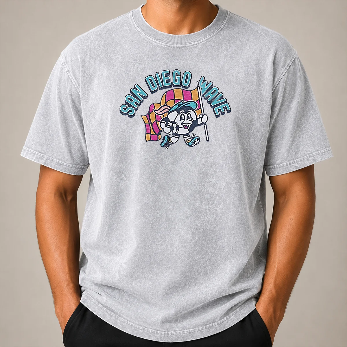 Premium San Diego Wave Mascot Soccer Ball Character Shirt - Image 8