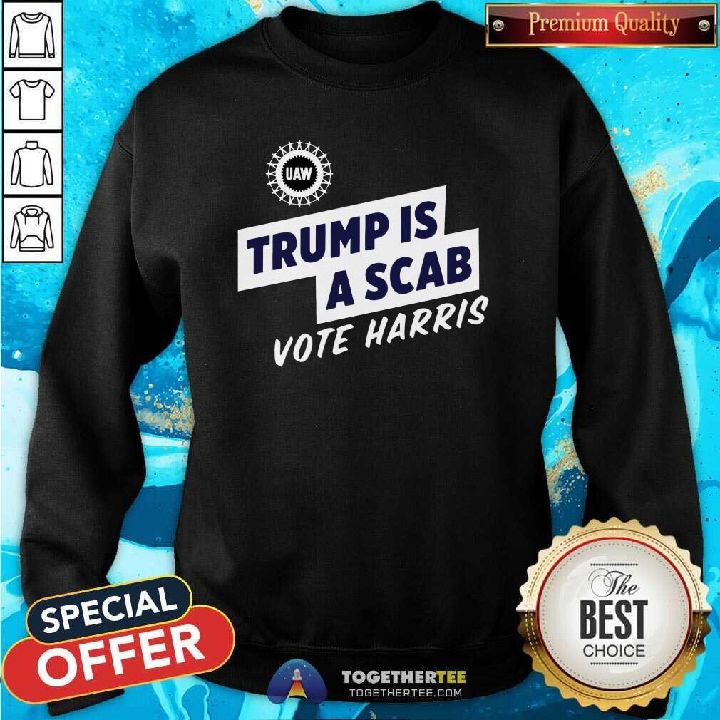 Original Trump Is A Scab Vote Harris T-Shirt - Image 4