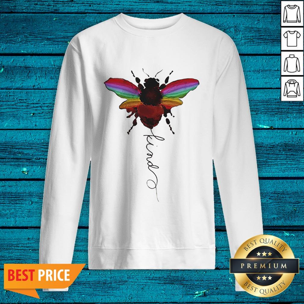 Top Lgbt Bee Kind White Shirt - Image 2
