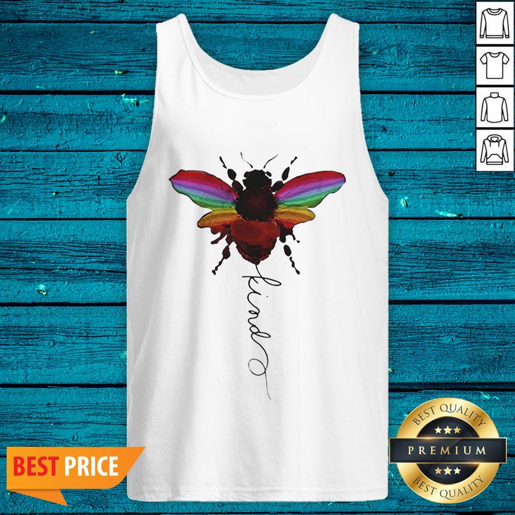 Top Lgbt Bee Kind White Shirt - Image 5