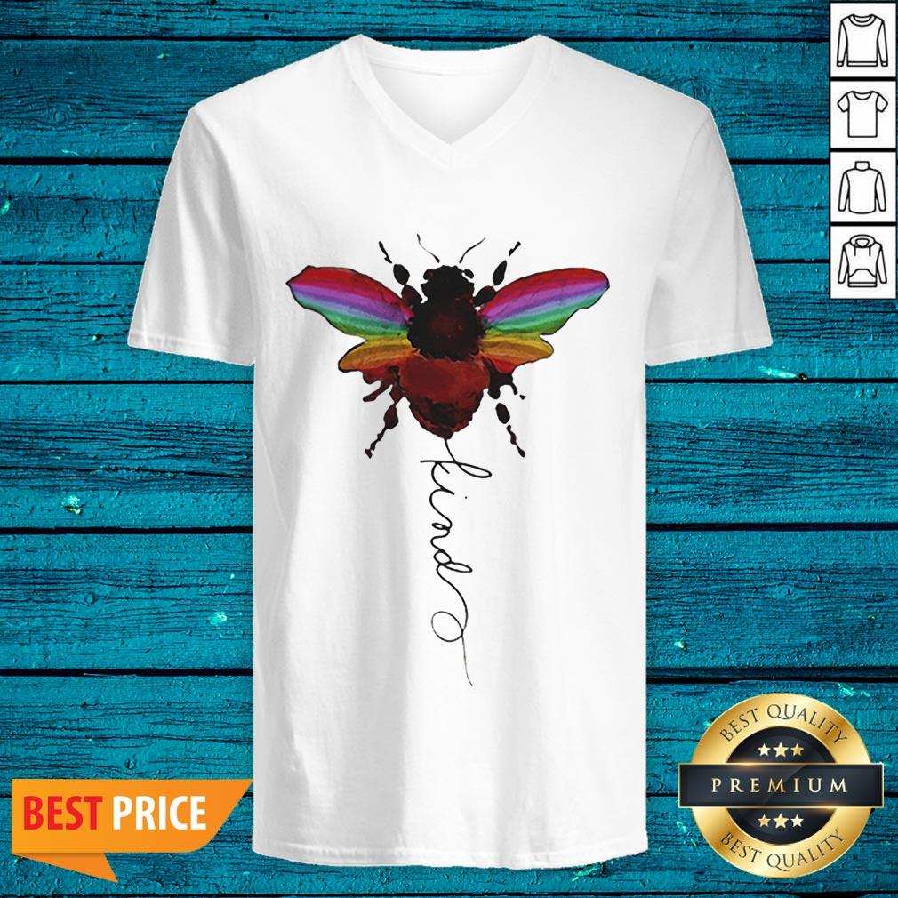 Top Lgbt Bee Kind White Shirt - Image 4