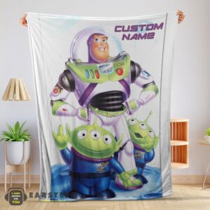 Good Disney Pixar Buzz Lightyear And The Little Green Men Fleece Customized Blanket