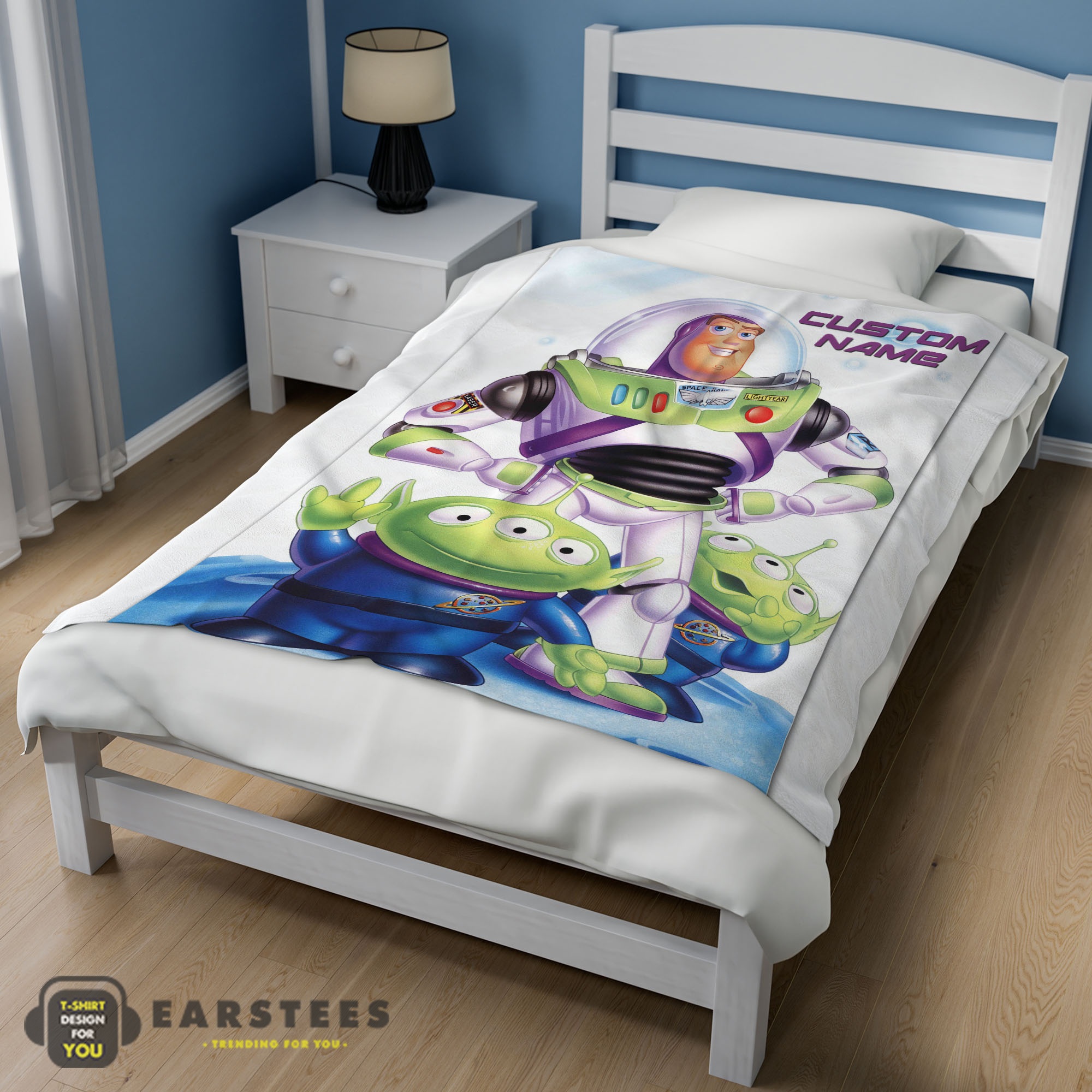 Good Disney Pixar Buzz Lightyear And The Little Green Men Fleece Customized Blanket - Image 3