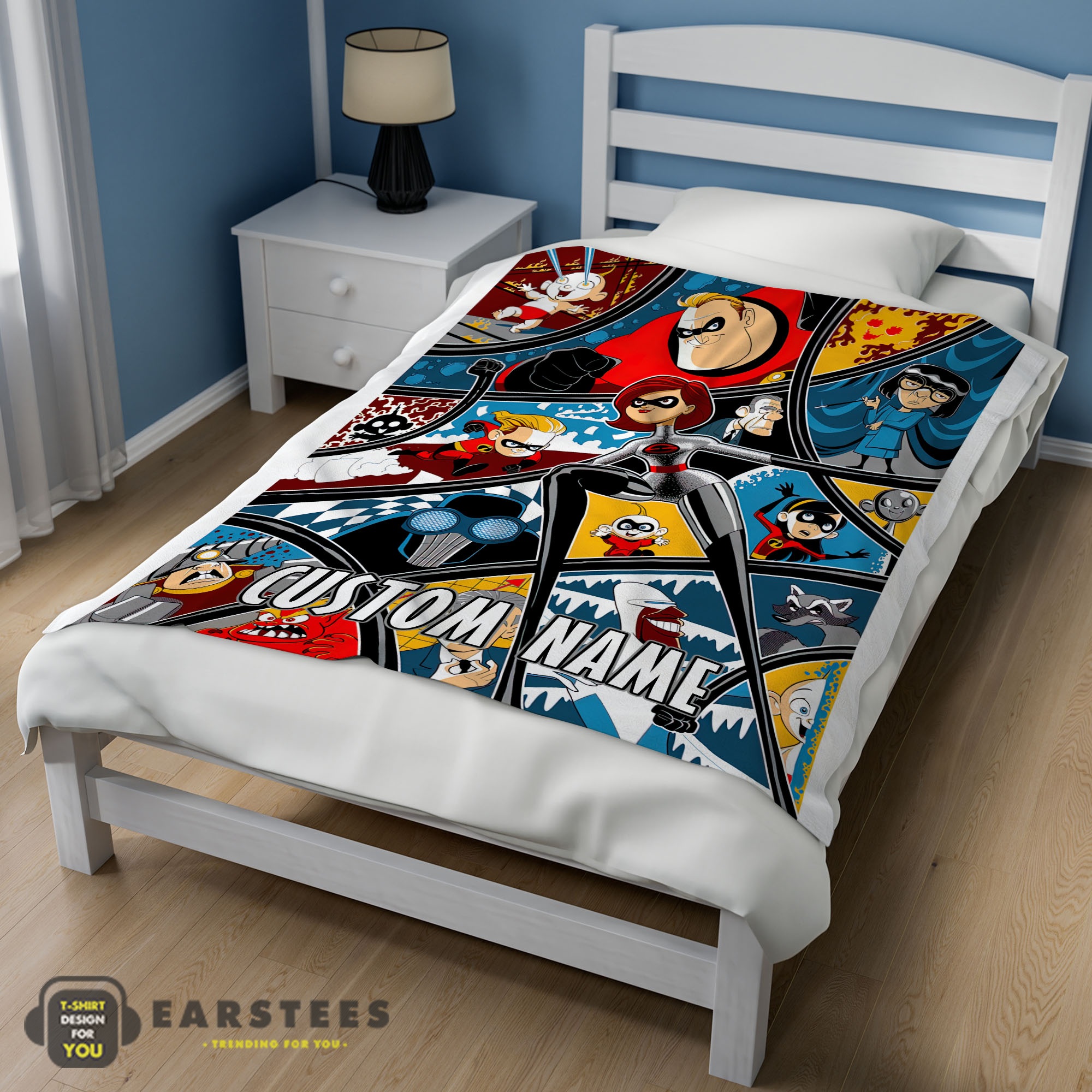 Good Disney Cartoon The Incredibles Tapestry Blanket Fleece Customized Blanket - Image 3