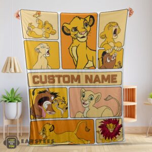 Good Disney Cartoon The Lion King Simba With Friends Blanket Fleece Customized Blanket