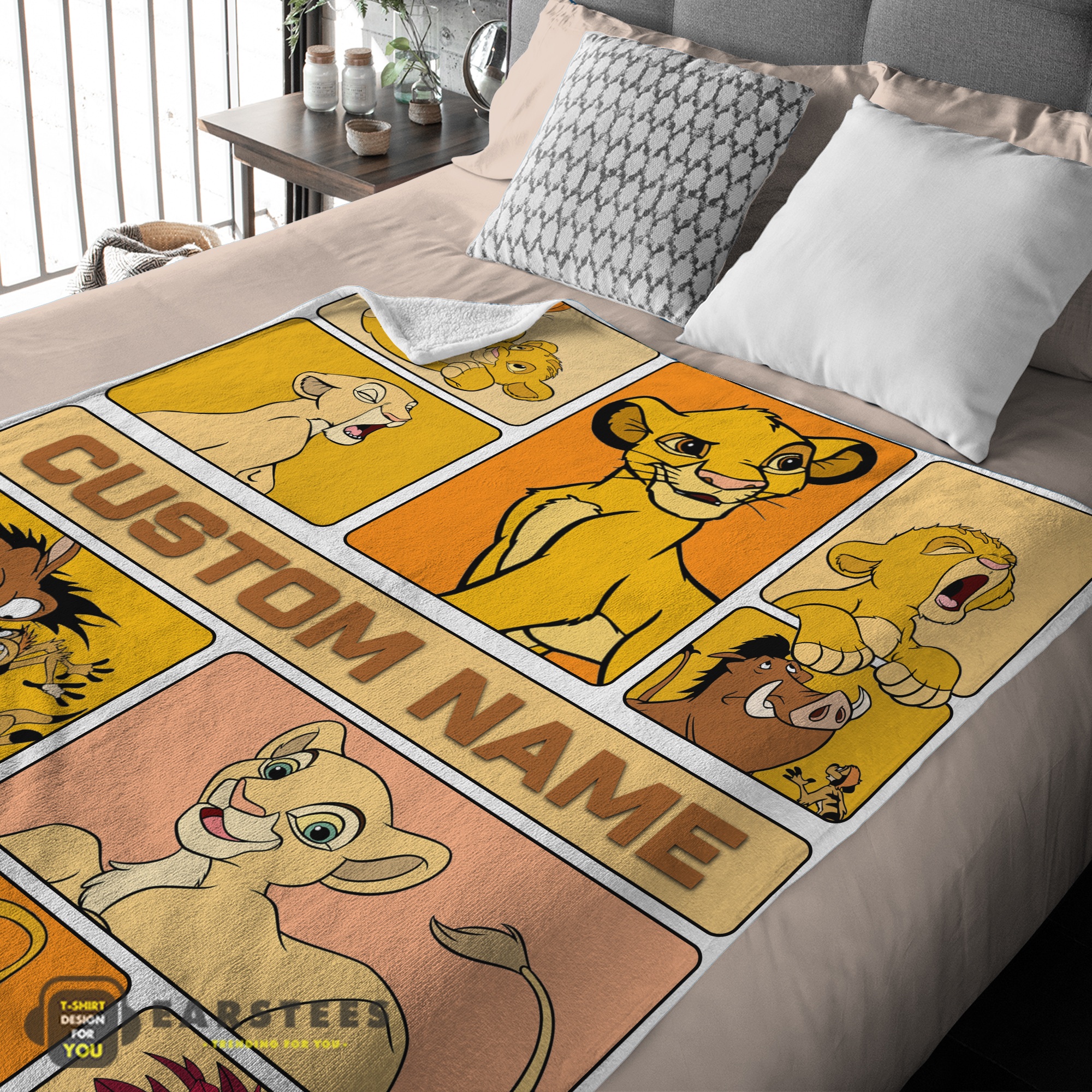 Good Disney Cartoon The Lion King Simba With Friends Blanket Fleece Customized Blanket - Image 2