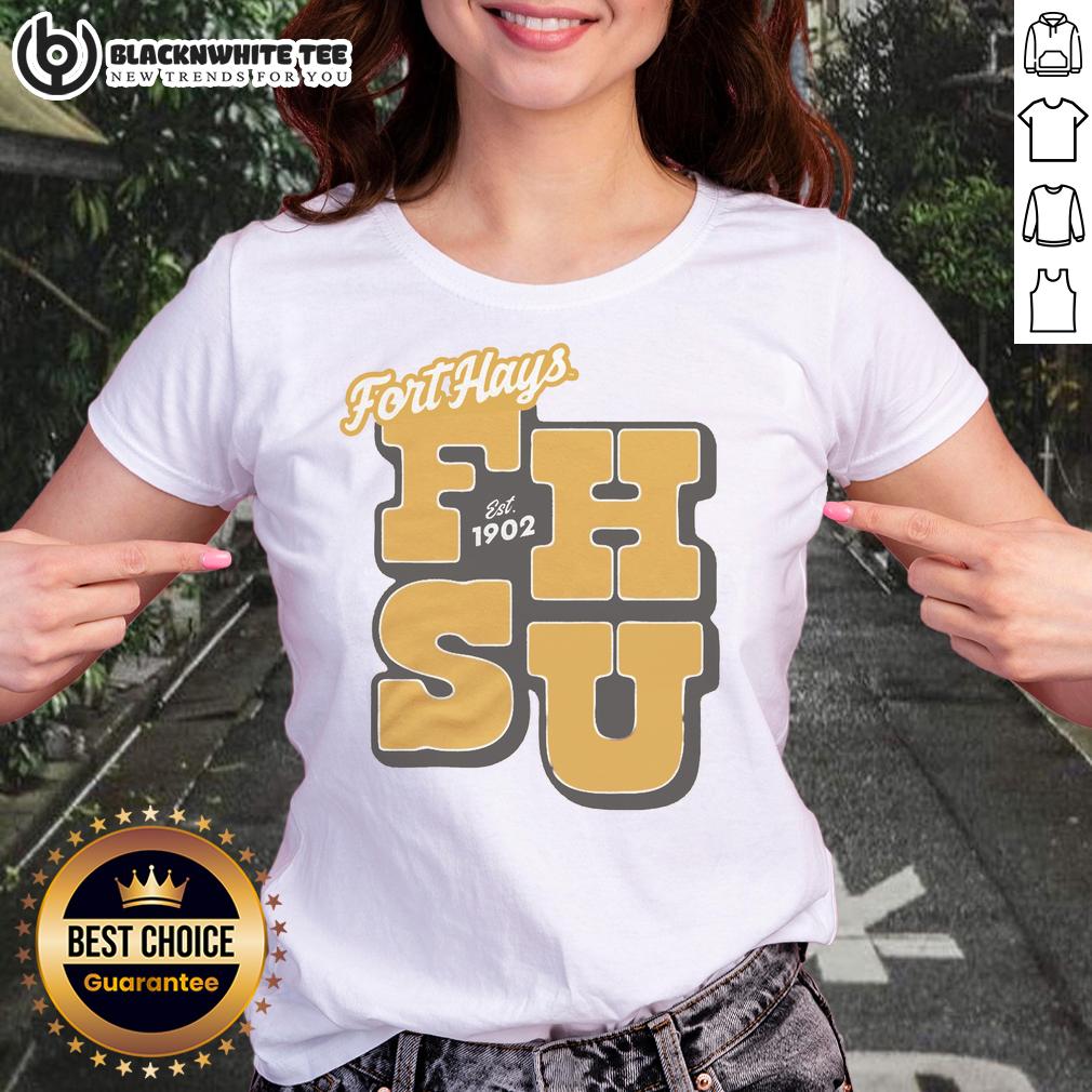 Nice Fort Hays Est 1902 Gold T-Shirt - Image 3