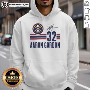 Alternative view of Top Aaron Gordon Denver Nuggets Signature Name And Number T-Shirt