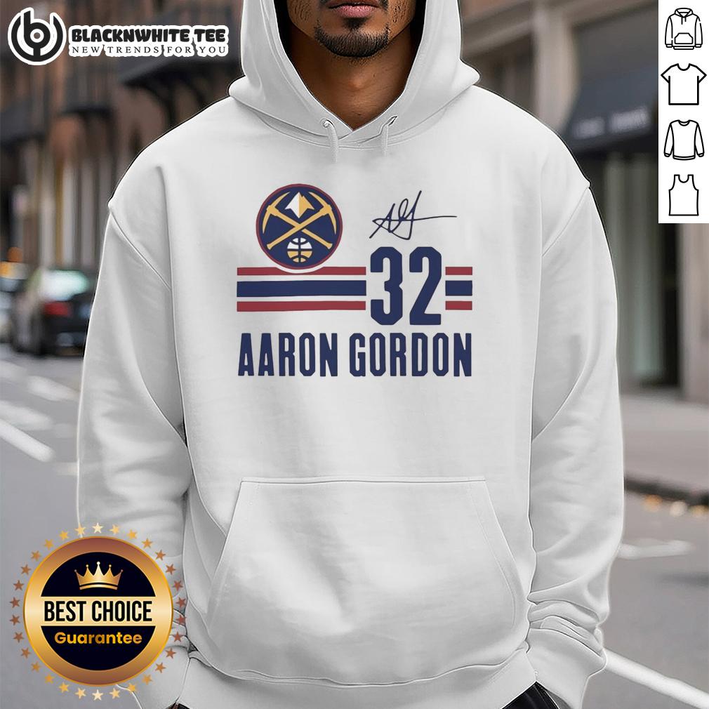 Top Aaron Gordon Denver Nuggets Signature Name And Number T-Shirt - Image 2