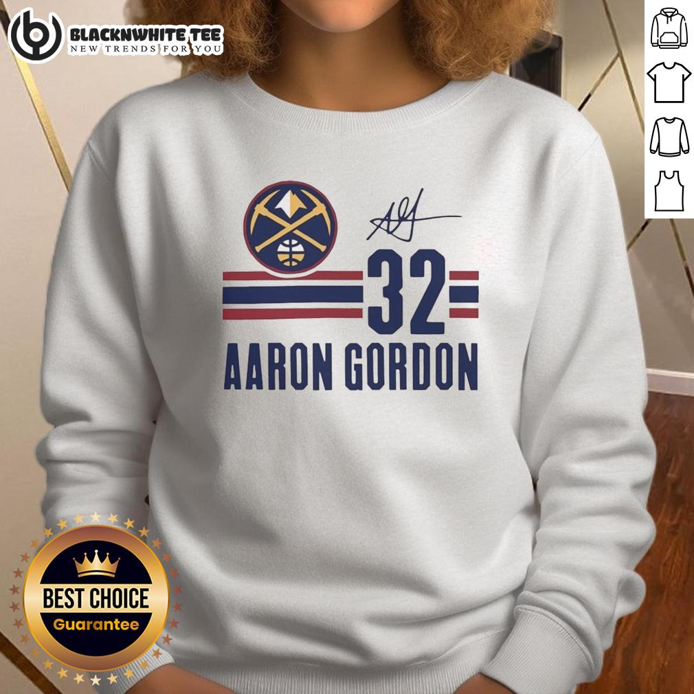 Top Aaron Gordon Denver Nuggets Signature Name And Number T-Shirt - Image 5