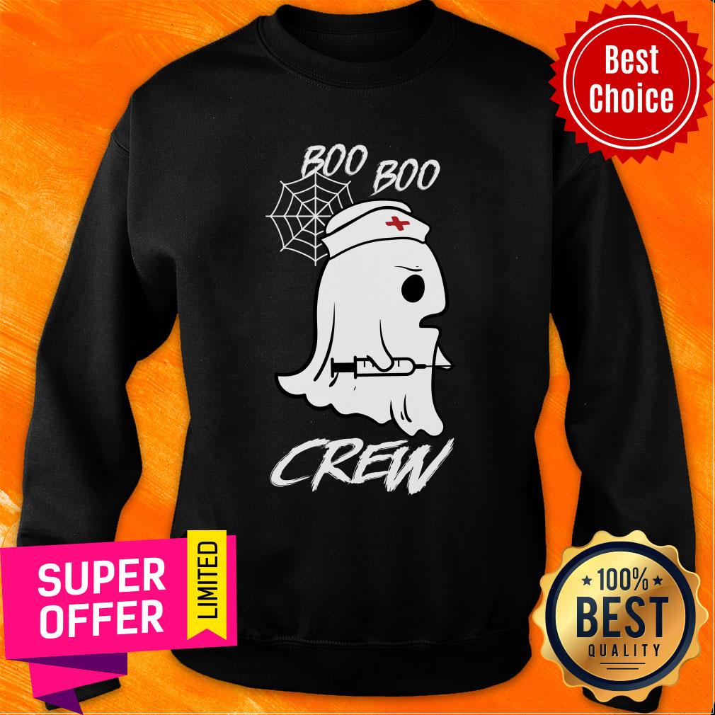 Boo Crew Nurse Ghost Halloween Shirt - Image 5