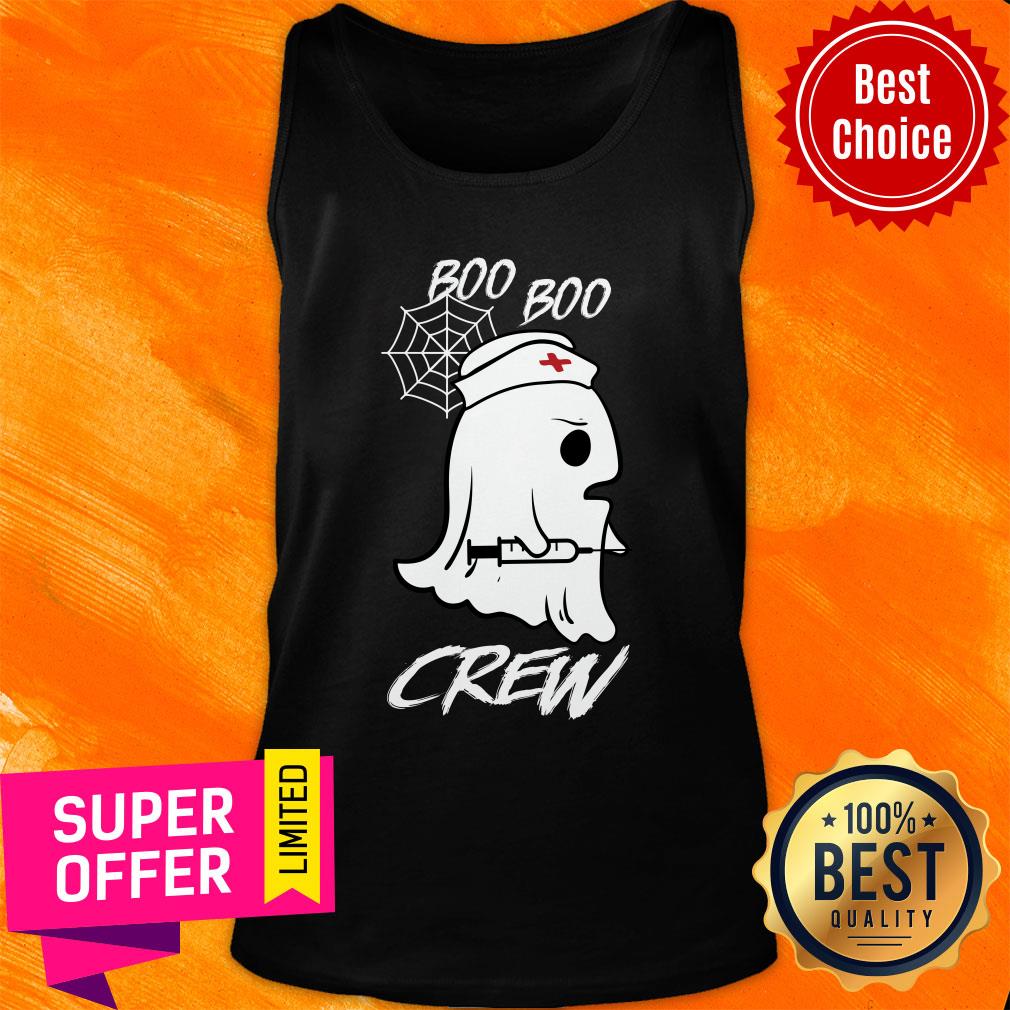 Boo Crew Nurse Ghost Halloween Shirt - Image 4