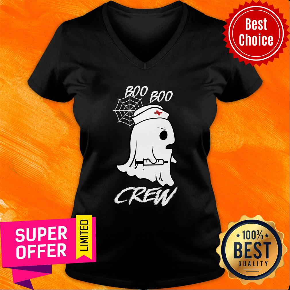 Boo Crew Nurse Ghost Halloween Shirt - Image 3