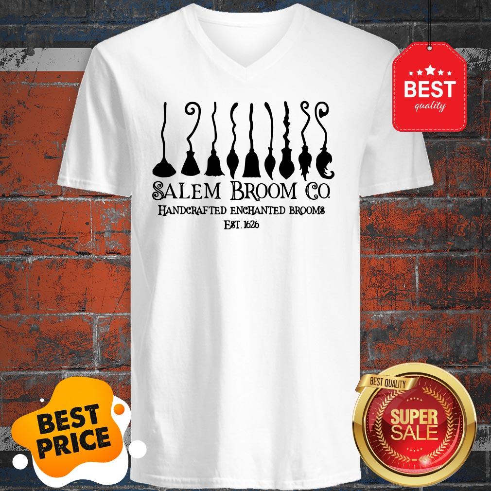 Nice Salem Broom Co. Handcrafted Enchanted Brooms Est 1626 Shirt - Image 2