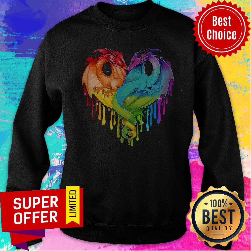 Official Rainbow Dragon Heart Shirt - Image 2