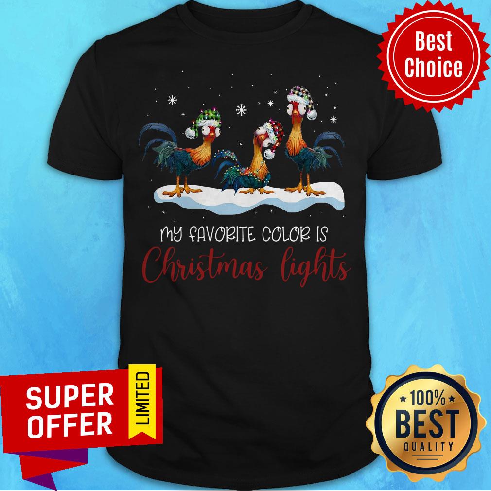 Nice Hei Hei My Favorite Color Is Christmas Lights Shirt