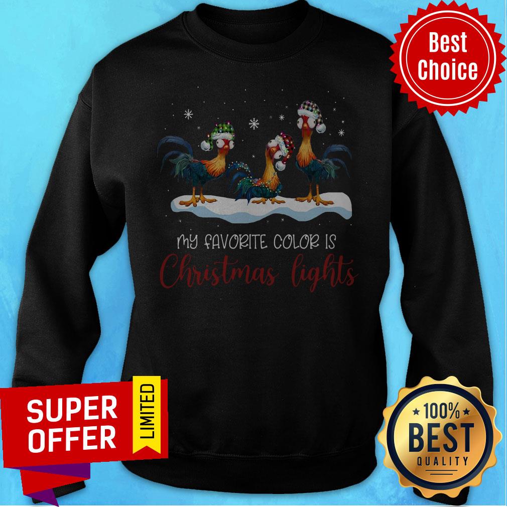 Nice Hei Hei My Favorite Color Is Christmas Lights Shirt - Image 5