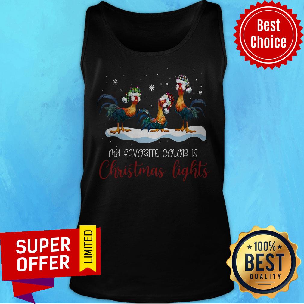 Nice Hei Hei My Favorite Color Is Christmas Lights Shirt - Image 4