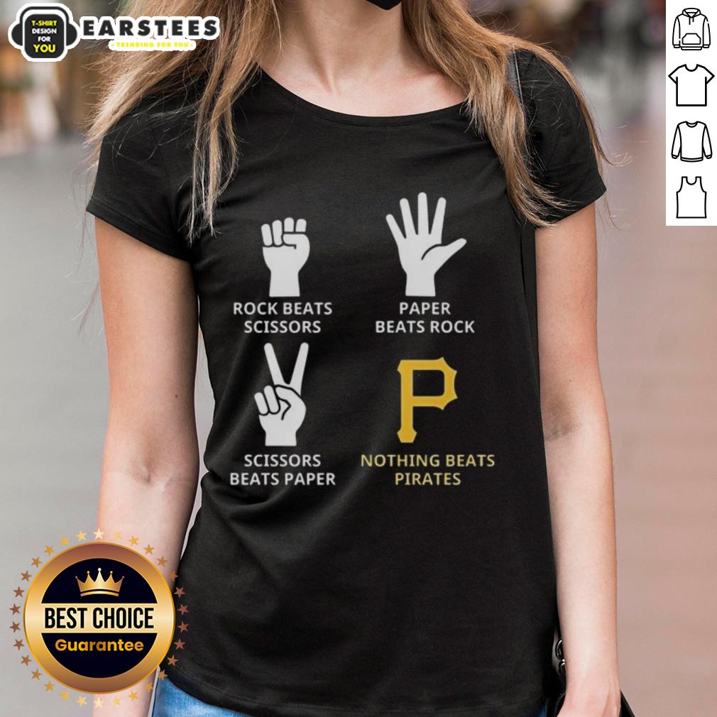 Nice Pittsburgh Pirates Nothing Beats Rock Beats Scissors Paper Beats Rock Scissors Beats Paper T-Shirt - Image 3